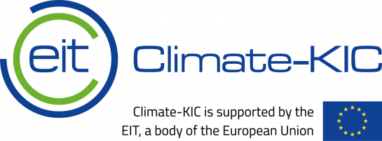 Climate KIC logo. Climate-KIC is supported by the EIT, a body of the European Union